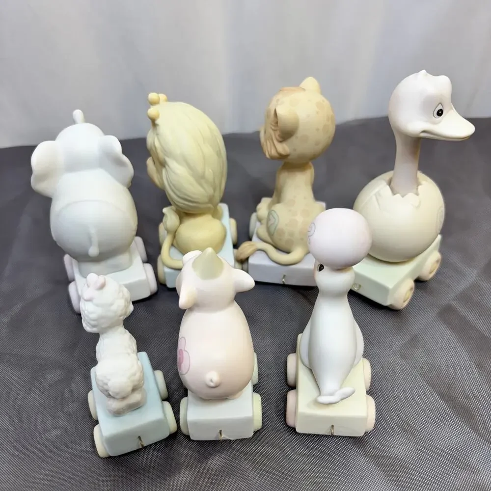 Vintage Precious Moments Birthday Train Figurines Lot of 7; 1-5 and 7-8 No Boxes